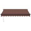 vidaXL Retractable Awning Brown Powder-coated aluminum Large
