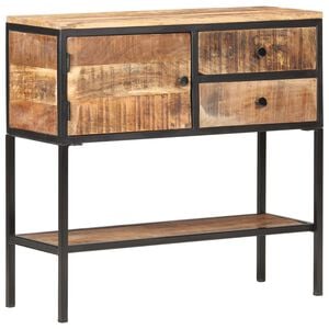 vidaXL Sideboard Natural Mango Wood and Black Iron