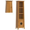 vidaXL Bathroom Furniture Set Natural Wood Solid Pine Wood Tall and Slim