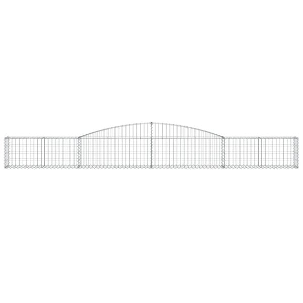 vidaXL Gabion Basket Set of 3 Silver Galvanized Iron