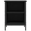 vidaXL Shoe Cabinet Black Engineered wood, powder-coated steel Medium