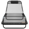 vidaXL Folding Sun Lounger Black 71.65 x 21.65 x 33.66 in Textilene