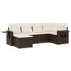 vidaXL Garden Sofa Set Brown, Cream white