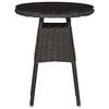 vidaXL Rattan Chair Black Steel frame Medium Removable Covers