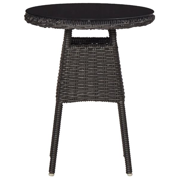 vidaXL Rattan Chair Black Steel frame Medium Removable Covers