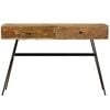vidaXL Writing Desk Varied tones of natural wood Solid mango wood, steel