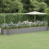 vidaXL Garden Raised Bed Gray Powder-coated steel Large