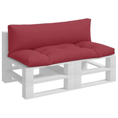 vidaXL Pallet Cushions 2 pcs Red Fabric