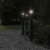 vidaXL Outdoor Floor Lamp Black Die-cast Aluminum, PC (polycarbonate)