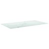 vidaXL Table Top White Tempered Glass 47.2 x 25.6 in Decorative Inlays