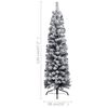 vidaXL Artificial Christmas Tree Green with white flocked snow PVC, Steel