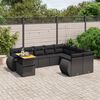 vidaXL Garden Sofa Set Black