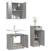 vidaXL Bathroom Furniture Set Grey sonoma Engineered wood, glass Large