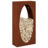 vidaXL Firewood Rack 19.7x9.1x39.4" Weathering Steel