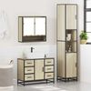 vidaXL Bathroom Furniture Set Sonoma Oak Engineered wood, metal, glass