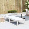 vidaXL Garden Sofa Bench White Solid Pine Wood Double Extendable