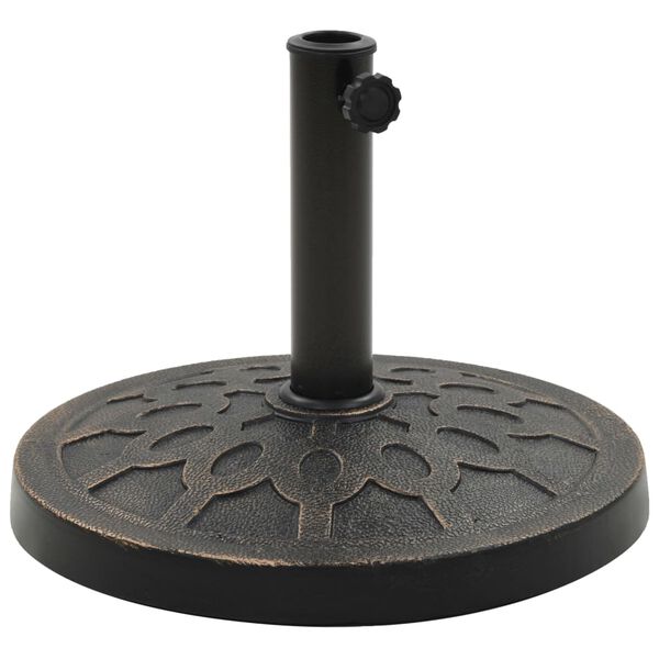 vidaXL Umbrella Base Bronze Polyresin 28.7 lbs Fancy Design