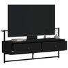 vidaXL TV Cabinet Black Engineered wood, metal Large TV Cabinet