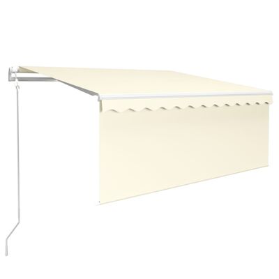 vidaXL Automatic Retractable Awning with Blind 9.8'x8.2' Cream