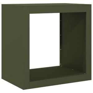 vidaXL Firewood Rack Green 23.6x15.7x23.6" Steel