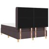 vidaXL Box Spring Bed with Mattress Brown 55.1" x 74.8" fabric
