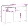 vidaXL Sideboard Drammen White 114 x 43 x 75.5 cm Solid Pine wood