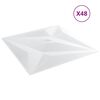 vidaXL Wall Panels 48 pcs White 19.7"x19.7" XPS 129.2 ft&sup2; Star