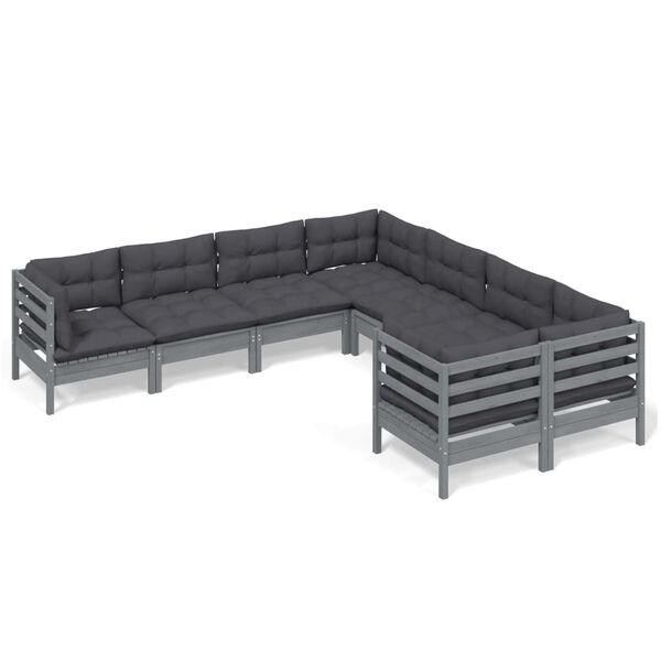 vidaXL Garden Lounge Set Grey, Anthracite