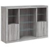 vidaXL Sideboards with LED Lights 3 pcs Gray Sonoma Engineered Wood