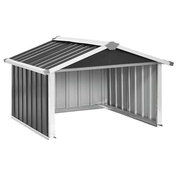 vidaXL Garden Shed Anthracite Galvanized steel Medium Durable