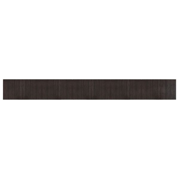 vidaXL Rug Dark Brown Bamboo, Polypropylene 23.6 x 196.9 in Non-slip