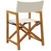vidaXL Folding Director Chair Set of 2 Cream white