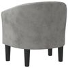 vidaXL Tub Chair Light grey Velvet (100% polyester), Pinewood, Plywood, Foam