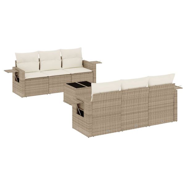 vidaXL Garden Sofa Set Beige