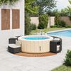 vidaXL Hot Tub Surround Set of 2 Black PE Rattan Medium