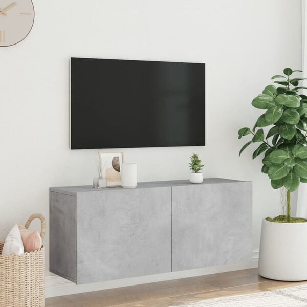 vidaXL TV Cabinet Concrete Grey Engineered Wood