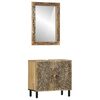 vidaXL 2 Piece Bathroom Furniture Set Solid Wood Mango