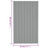 vidaXL Roof Panels 36 pcs Galvanised Steel Grey 31.5x17.7"