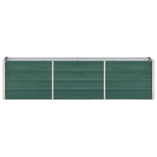 vidaXL Raised Bed Green Galvanized steel Large Raised Bed Rectangular