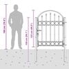 vidaXL Fence Gate with Lock Grey 39.37 x 49.21 in Powder-Coated Steel