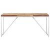 vidaXL Dining Table Natural Brown, White