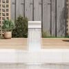 vidaXL Pool Fountain Silver Stainless steel 304 Medium Decorative Inlays