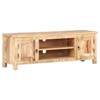 vidaXL TV Stand 47.2"x11.8"x15.7" Rough Mango Wood