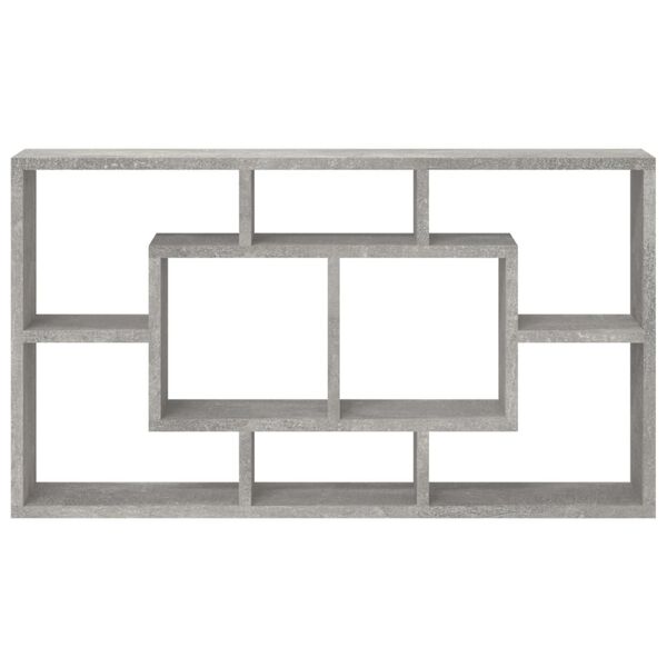 vidaXL Wall Shelf Concrete grey Engineered wood 33.5 x 6.3 x 18.7 in