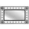 vidaXL Wall Mirror Black Powder-coated steel, Mirrored glass