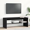 vidaXL TV Cabinet Black Engineered Wood Medium TV Cabinet Rectangular