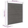 vidaXL Garden Fence WPC 70.9"x73.2" Gray
