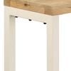 vidaXL Console Table Natural wood grain and white Solid mango wood and steel