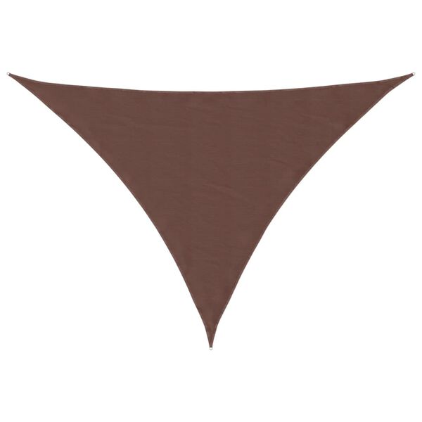 vidaXL Sun Sail Brown PU coated oxford fabric 11.5 x 11.5 x 16.1 ft