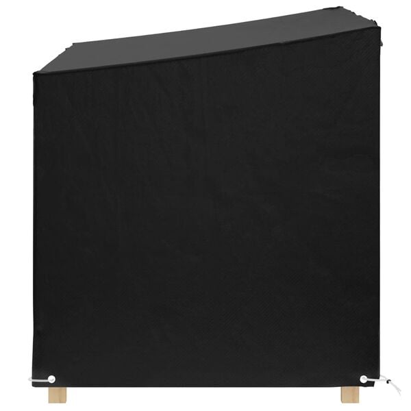 vidaXL Swing Bench Cover Black Polyethylene 84.6 x 59.1 x 51.2/59.1 in